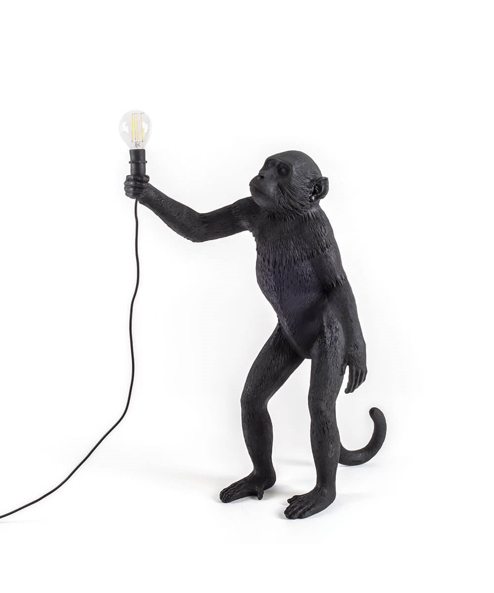 Image of Monkey Standing Außen Tischleuchte Schwarz - Seletti bei Lampenmeister.ch